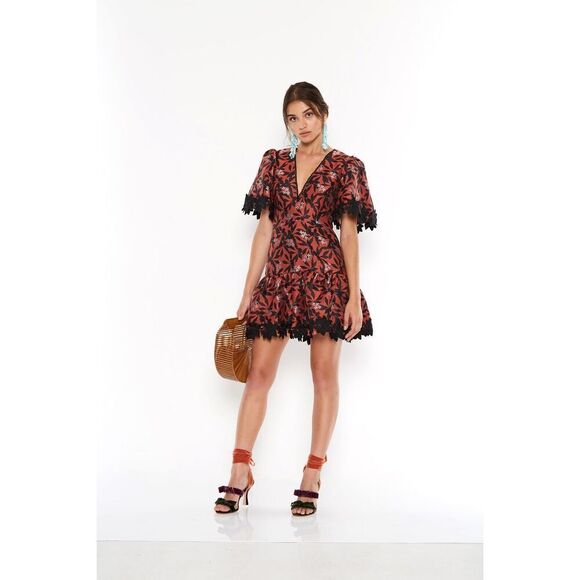La Maison Talulah Viletta Mini Dress Rust, Black Size XS‎ - Picture 3 of 12